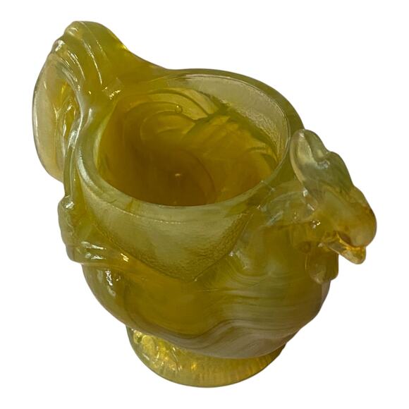 Boyds Glass Extra Large Rooster Egg Cup 1999 Autumn Harvest GLOWS OOAK B1077 - Picture 2 of 15